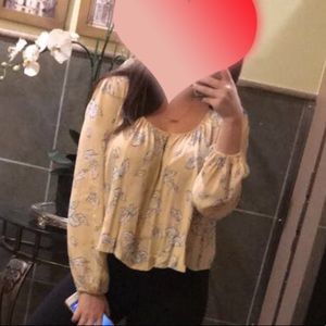Yellow Floral Blouse